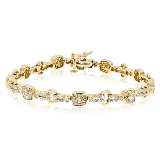 Diamond bracelet 14k yellow JBB145146A