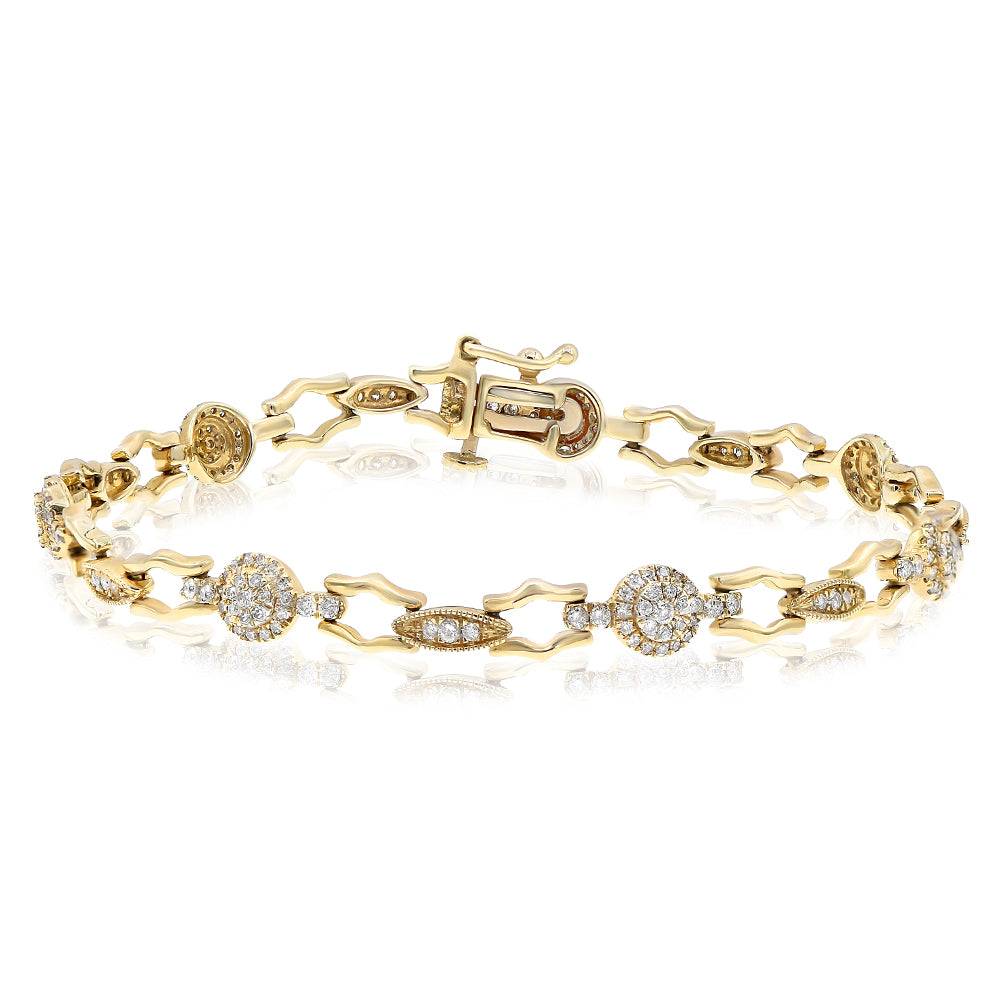 Diamond bracelet 14k yellow gold JBB145150D