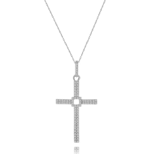 Diamond cross 14k white gold JBP89183A