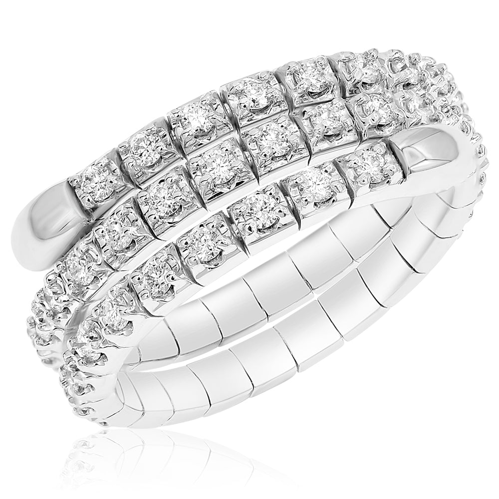 Diamond ring 18k white gold K0107A