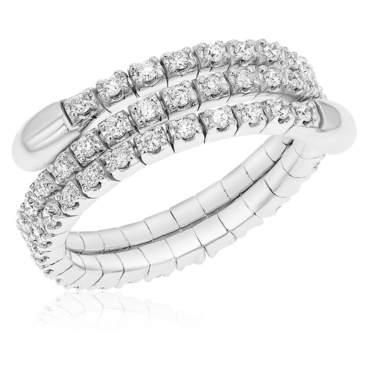 Diamond ring 18k white gold K0107