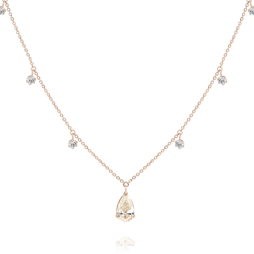 Diamond necklace 18k rose gold N13902