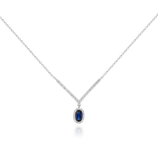 Diamond necklace 14k white gold N18711D