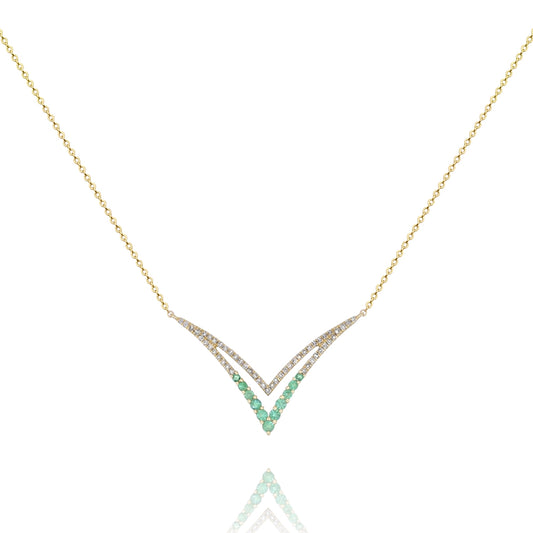 Diamond necklace 14k yellow gold N18854D