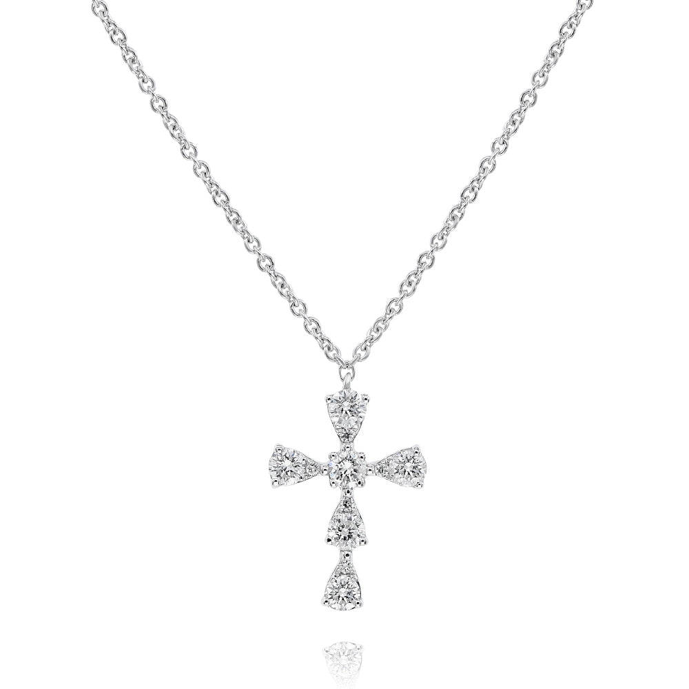 Diamond necklace 14k white gold N21371A