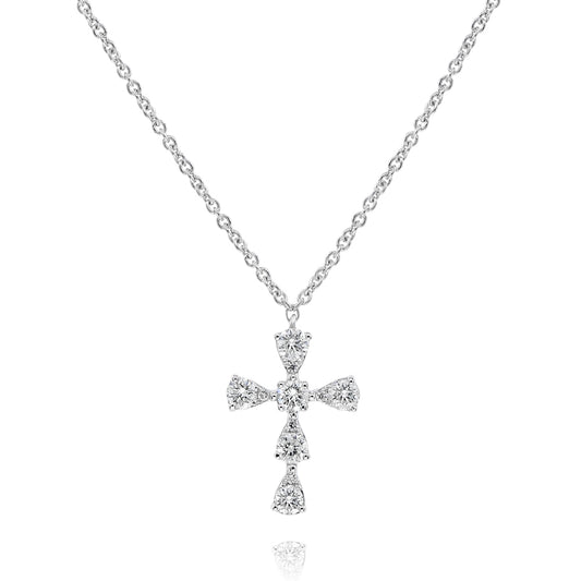 Diamond necklace 14k white gold N21371A