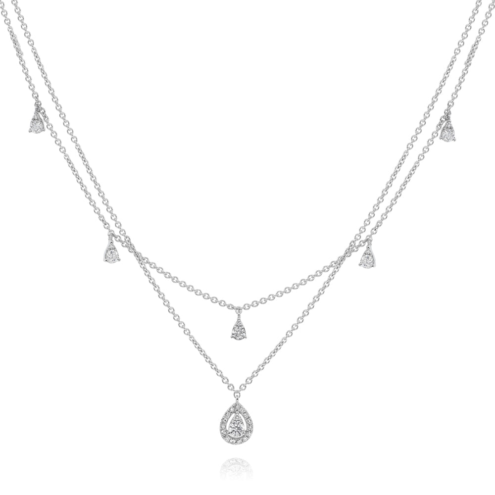 Diamond necklace 14k white gold N22016A