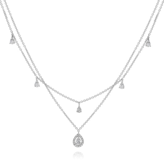 Diamond necklace 14k white gold N22016A