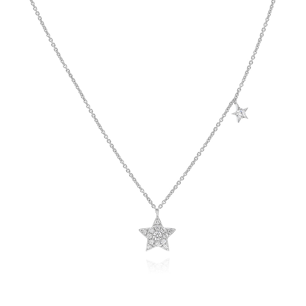 Diamond necklace 14k white gold N22536A