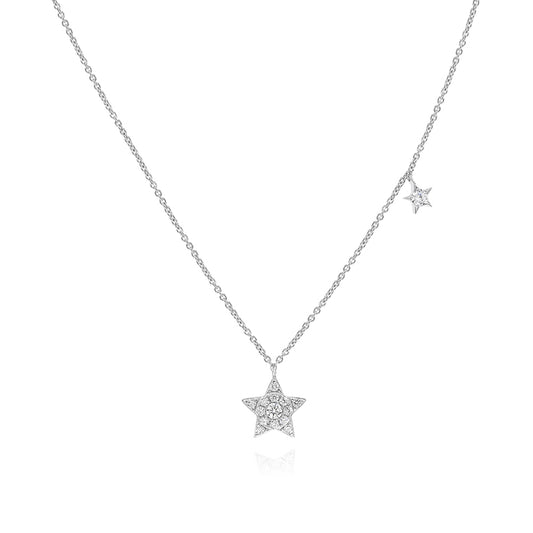 Diamond necklace 14k white gold N22536A