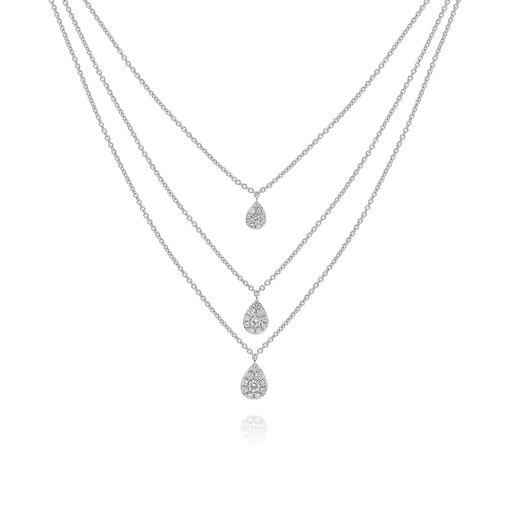 Diamond necklace 14k white gold N22544A