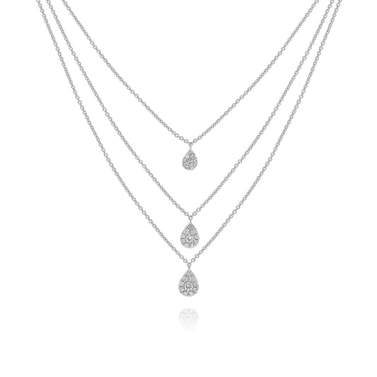 Diamond necklace 14k white gold N22544A