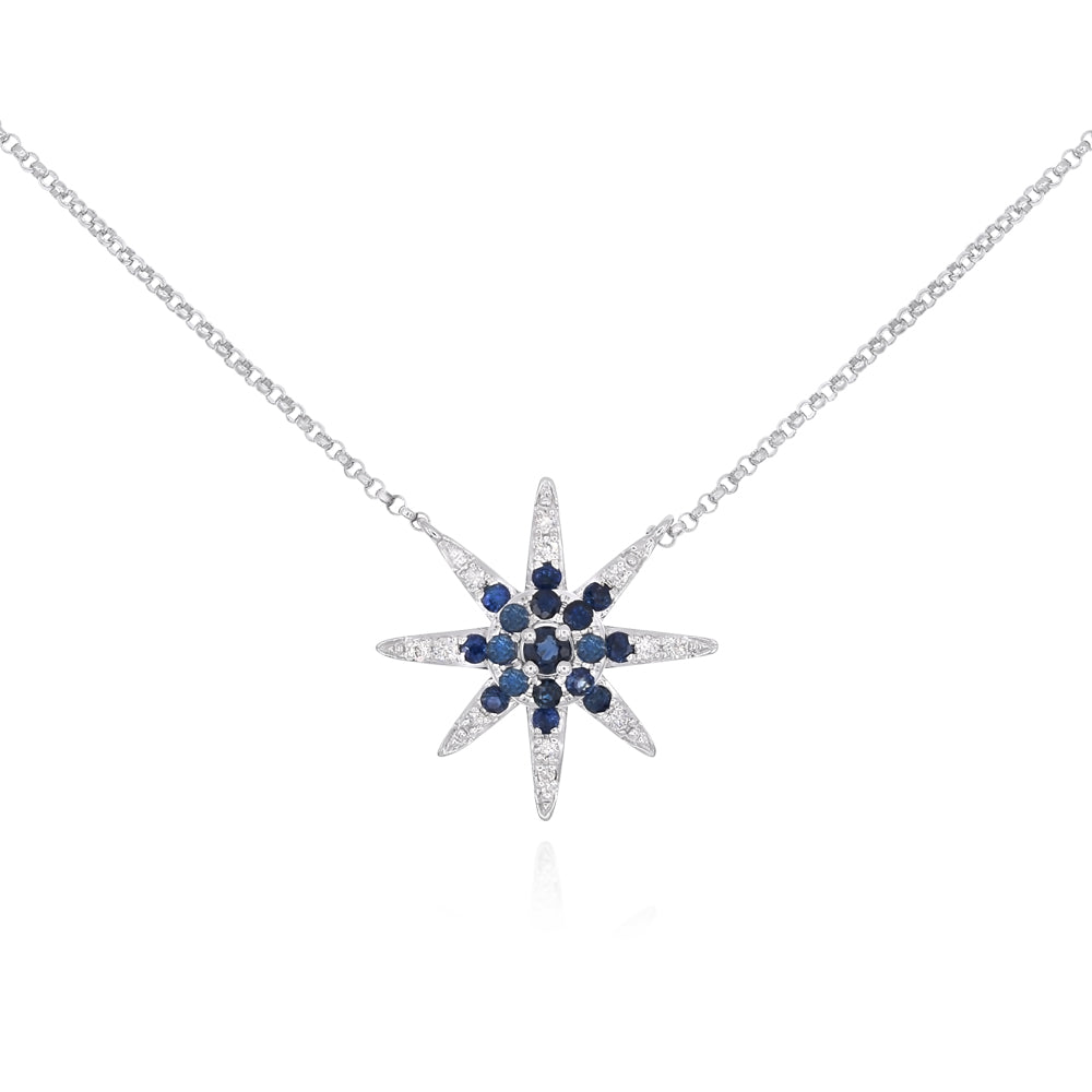 Diamond necklace 14k white gold N54284A