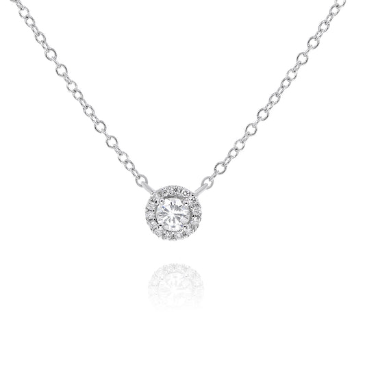 Diamond necklace 14k white gold N8825D1