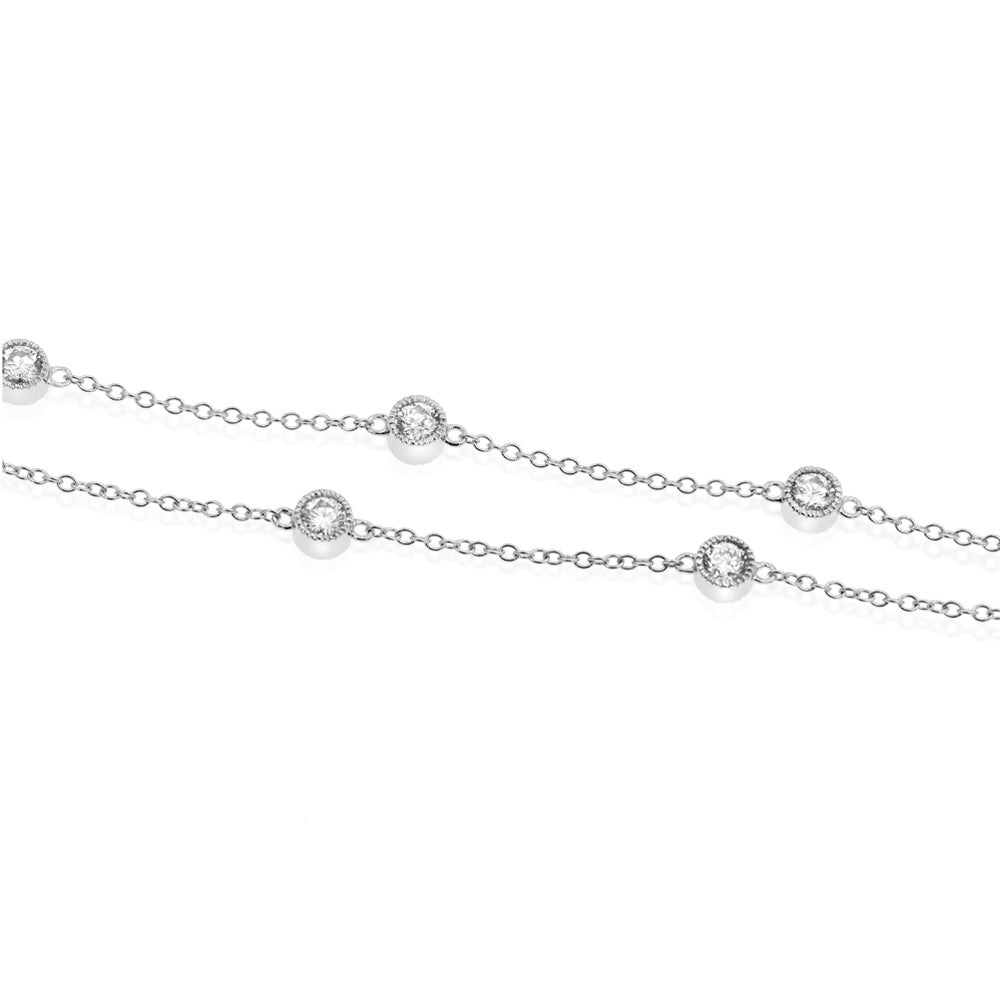 Diamond necklace 18k white gold N9740A