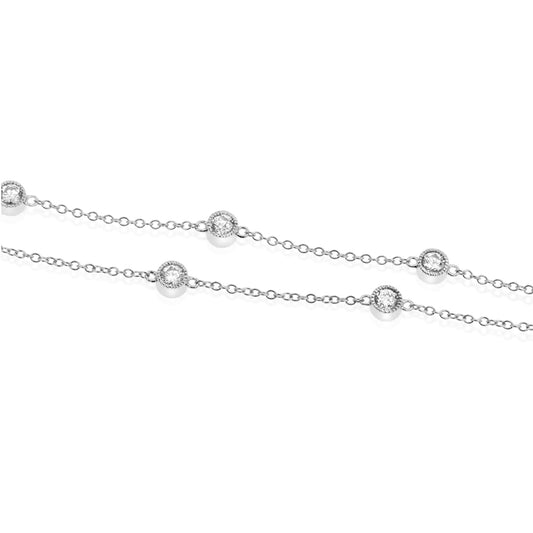 Diamond necklace 18k white gold N9740A