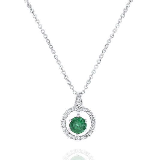 Diamond necklace 18k white gold NA020H