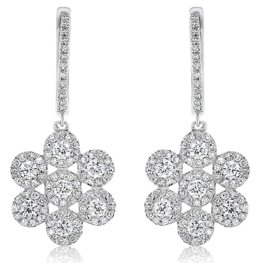 Diamond earring 14k white gold PCE156524