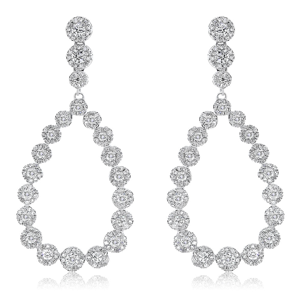 Diamond earring 14k white gold PCE156528