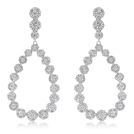 Diamond earring 14k white gold PCE156528