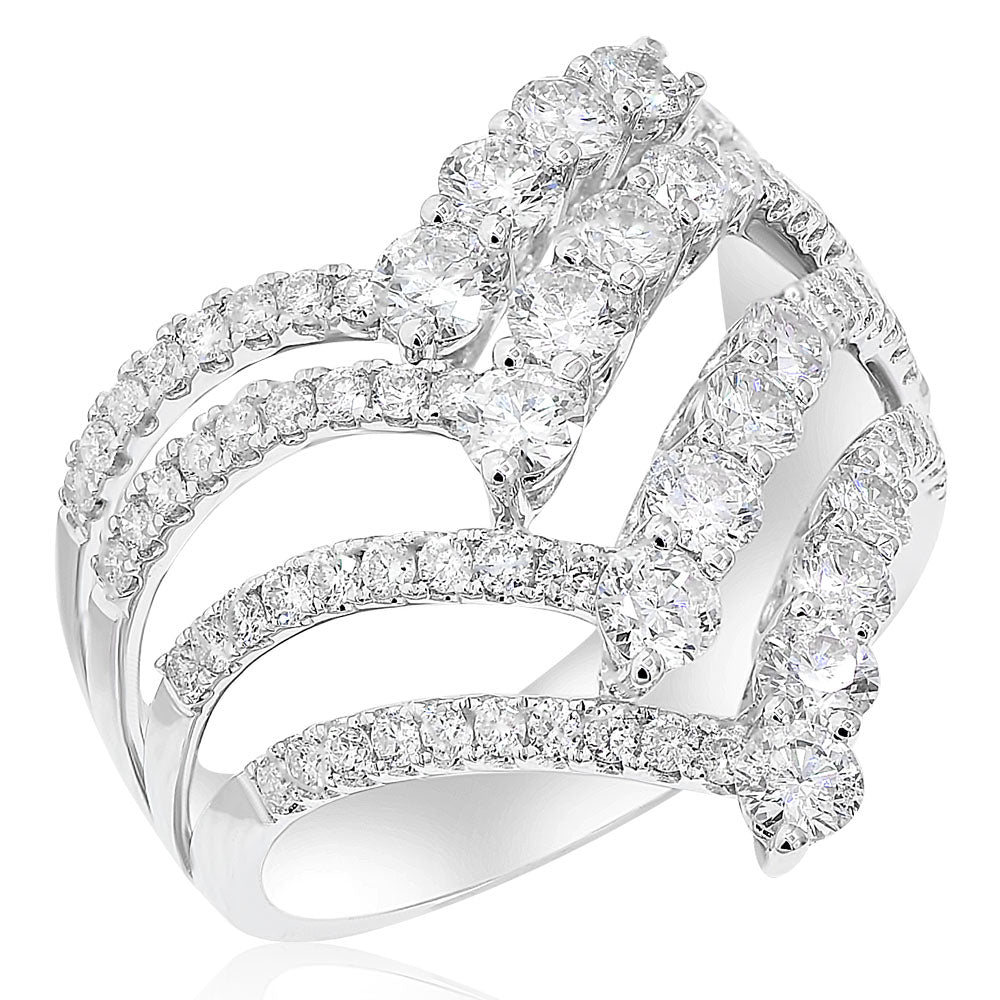 Diamond ring 14k white gold R19125