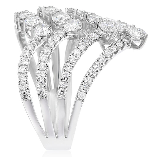 Diamond ring 14k white gold R19125