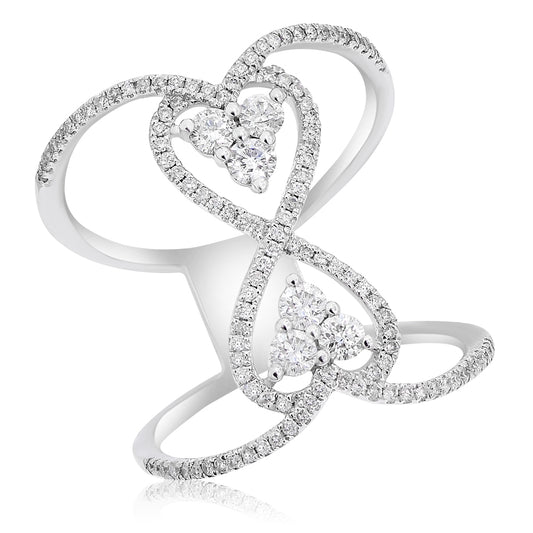 Diamond ring 14k white gold R22764