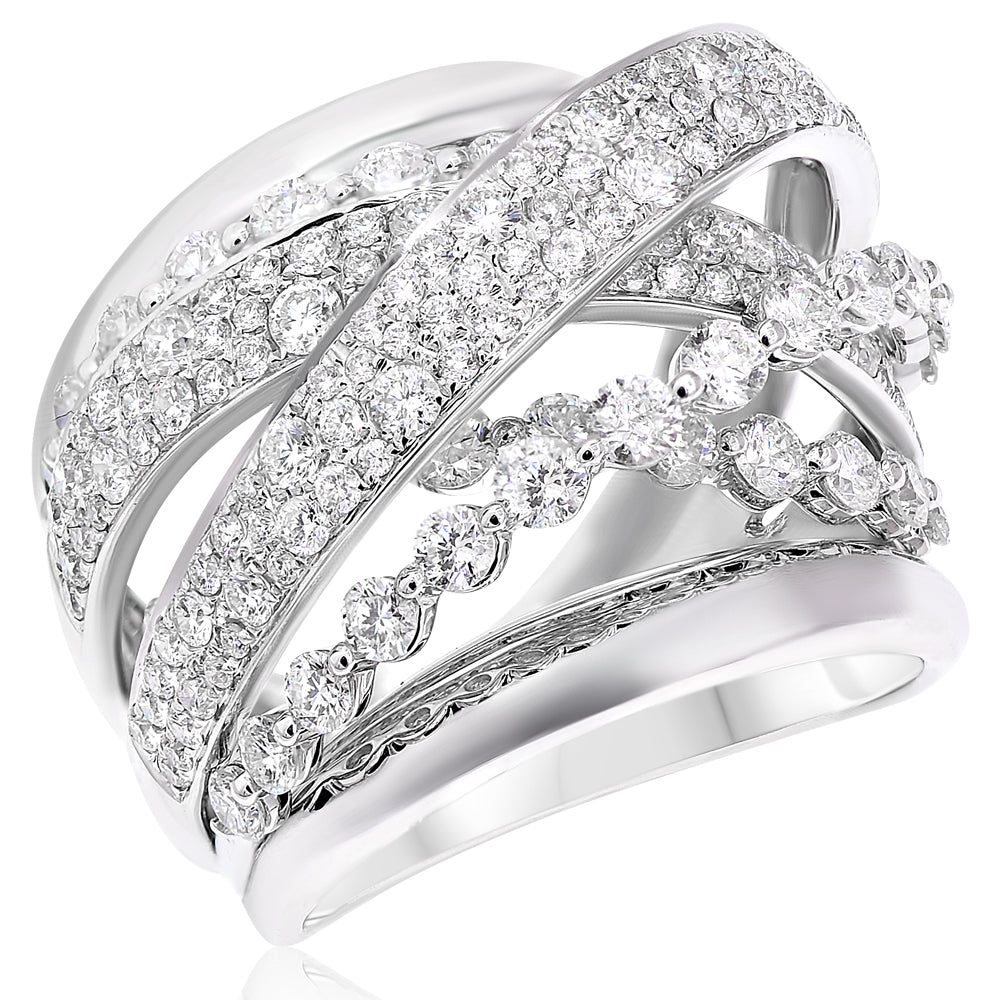 Diamond ring 18k white gold RG881D