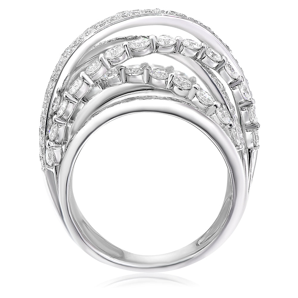 Diamond ring 18k white gold RG881D