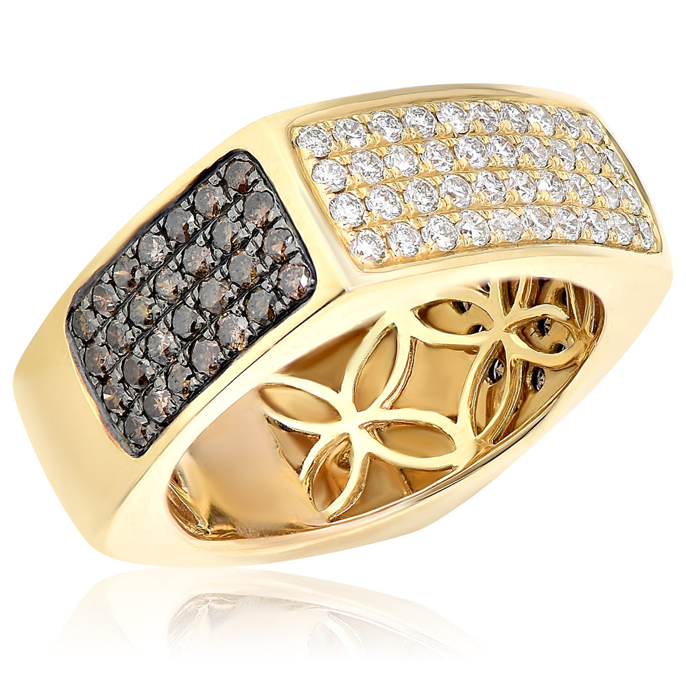 Men's diamond ring 14k yellow gold RI847A