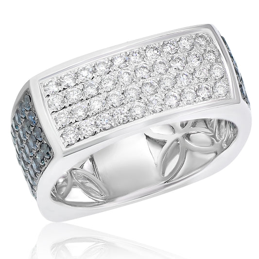 Men's diamond ring 14k white gold RI847D