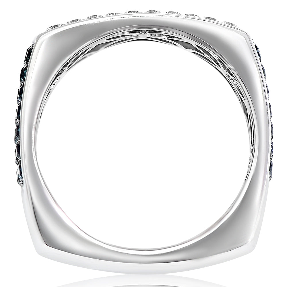 Men's diamond ring 14k white gold RI847D