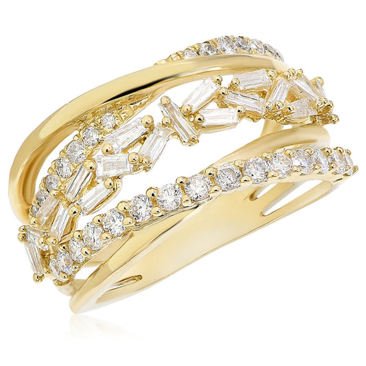 Diamond ring 14k yellow gold RJ182B