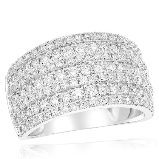 Diamond ring 18k white gold RK827