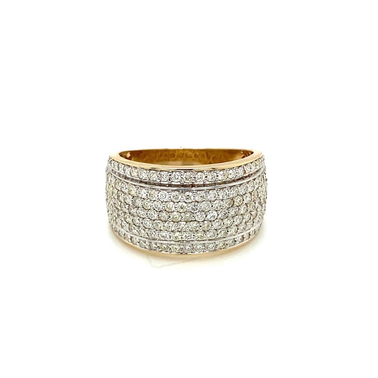 Diamond ring 14k white/yellow gold RY1122