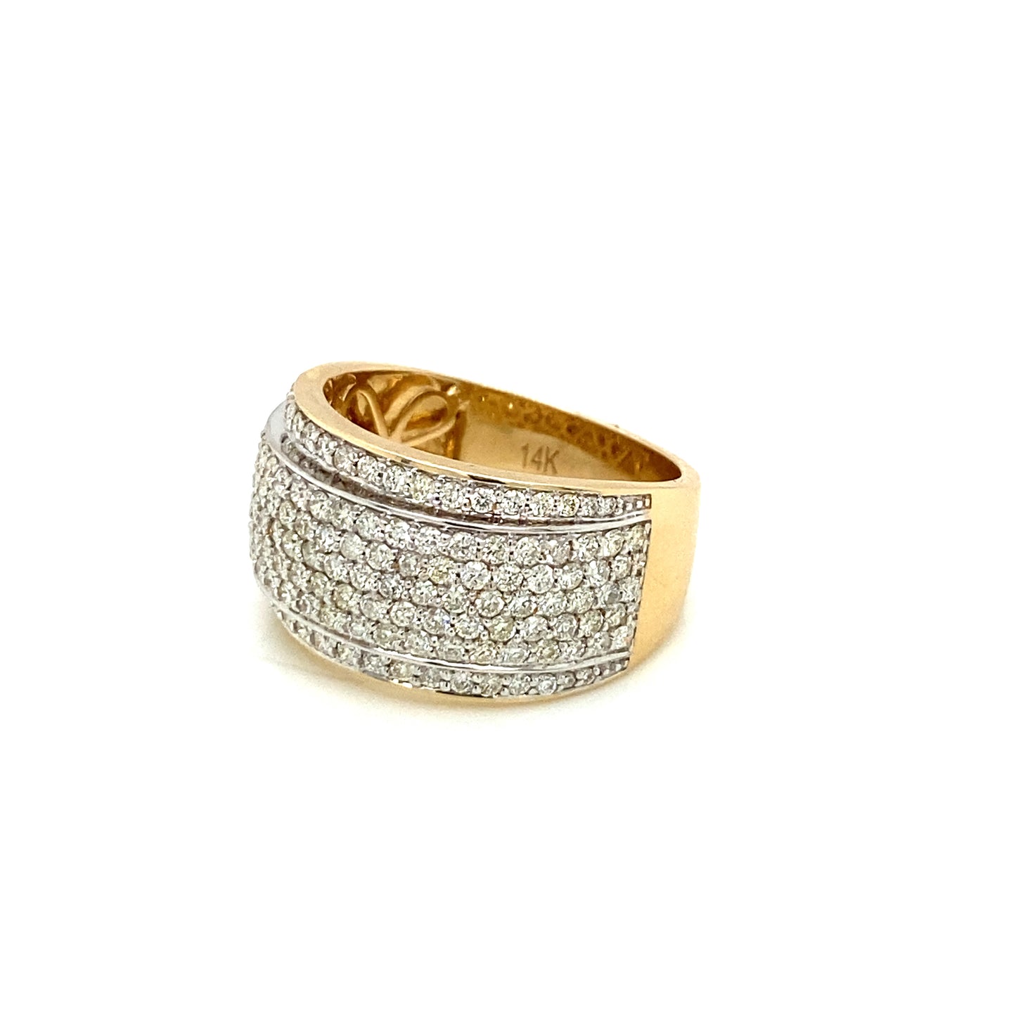 Diamond ring 14k white/yellow gold RY1122