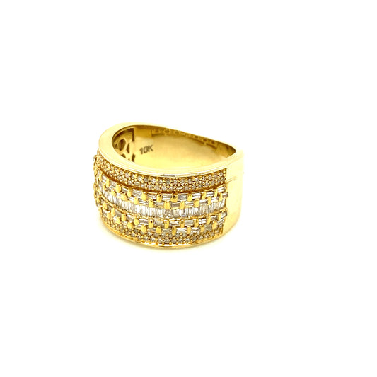 Men's diamond ring 10k yellow gold RY1163Y