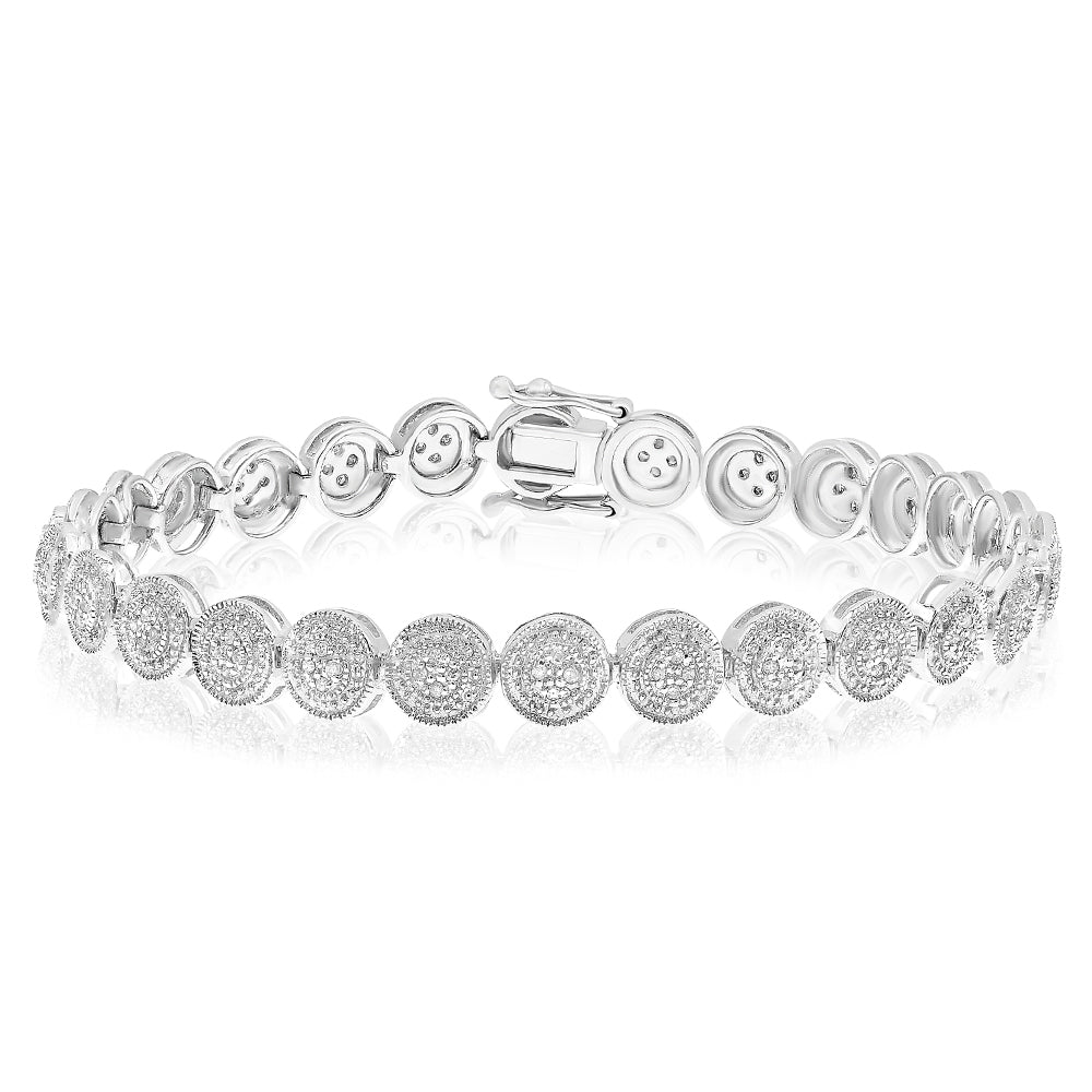 Diamond bracelet 14k white gold S9349A