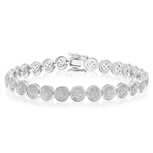 Diamond bracelet 14k white gold S9349A