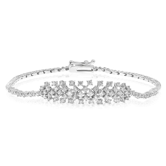 Diamond bracelet 18k white gold T38