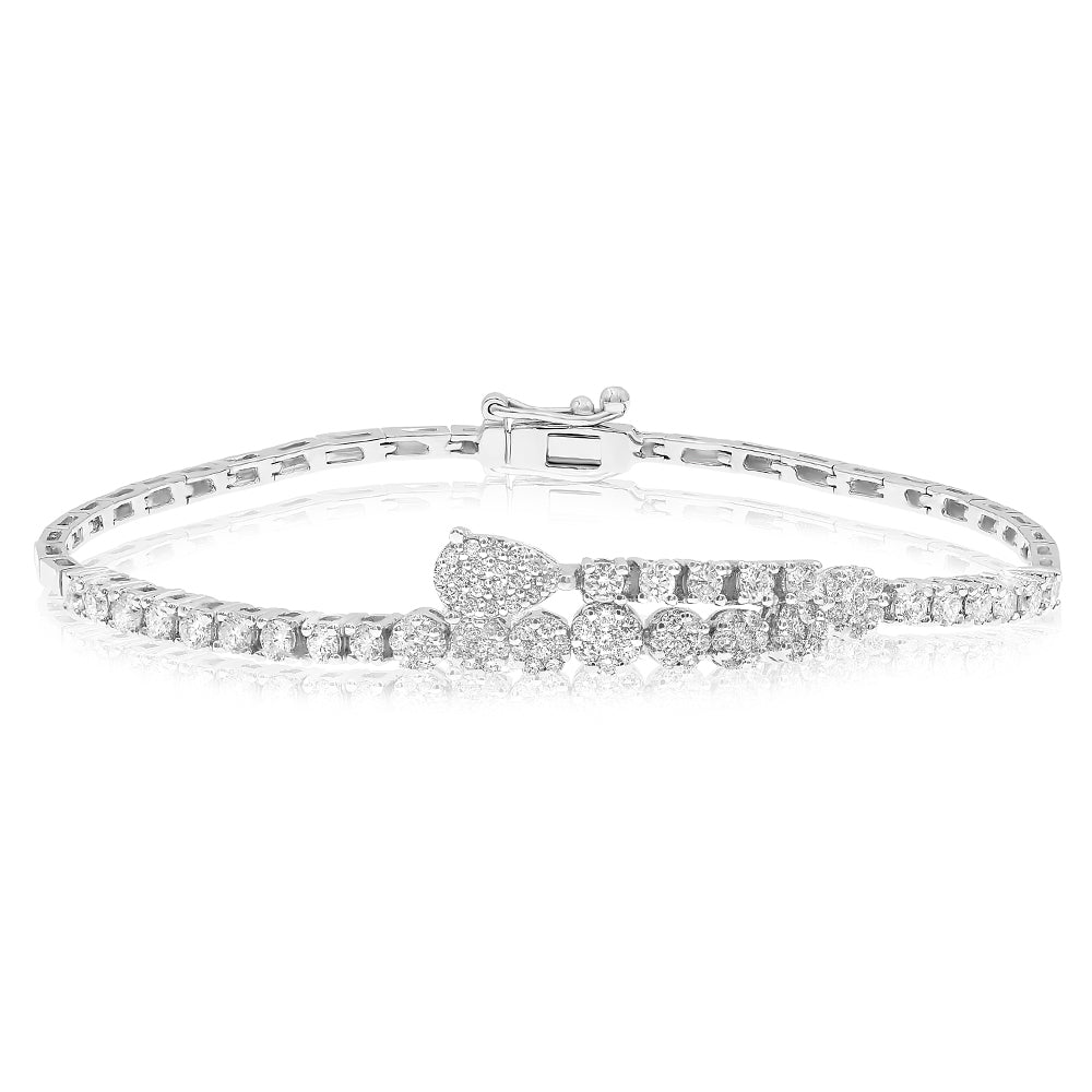 Diamond bracelet 18k white gold THKN125