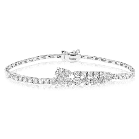 Diamond bracelet 18k white gold THKN125