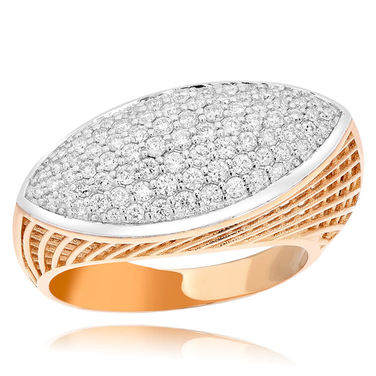 Diamond ring 14k two-tone gold TJN17