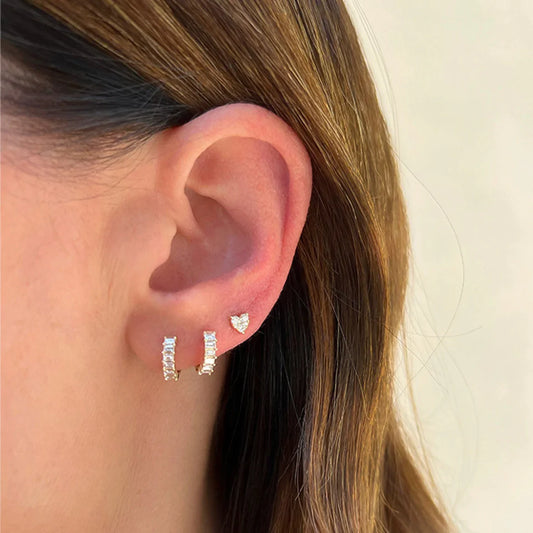 Mini Baguette Hoop Earringd