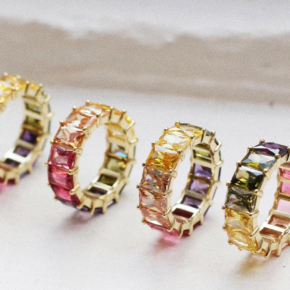 Rainbow Color Stone Ring