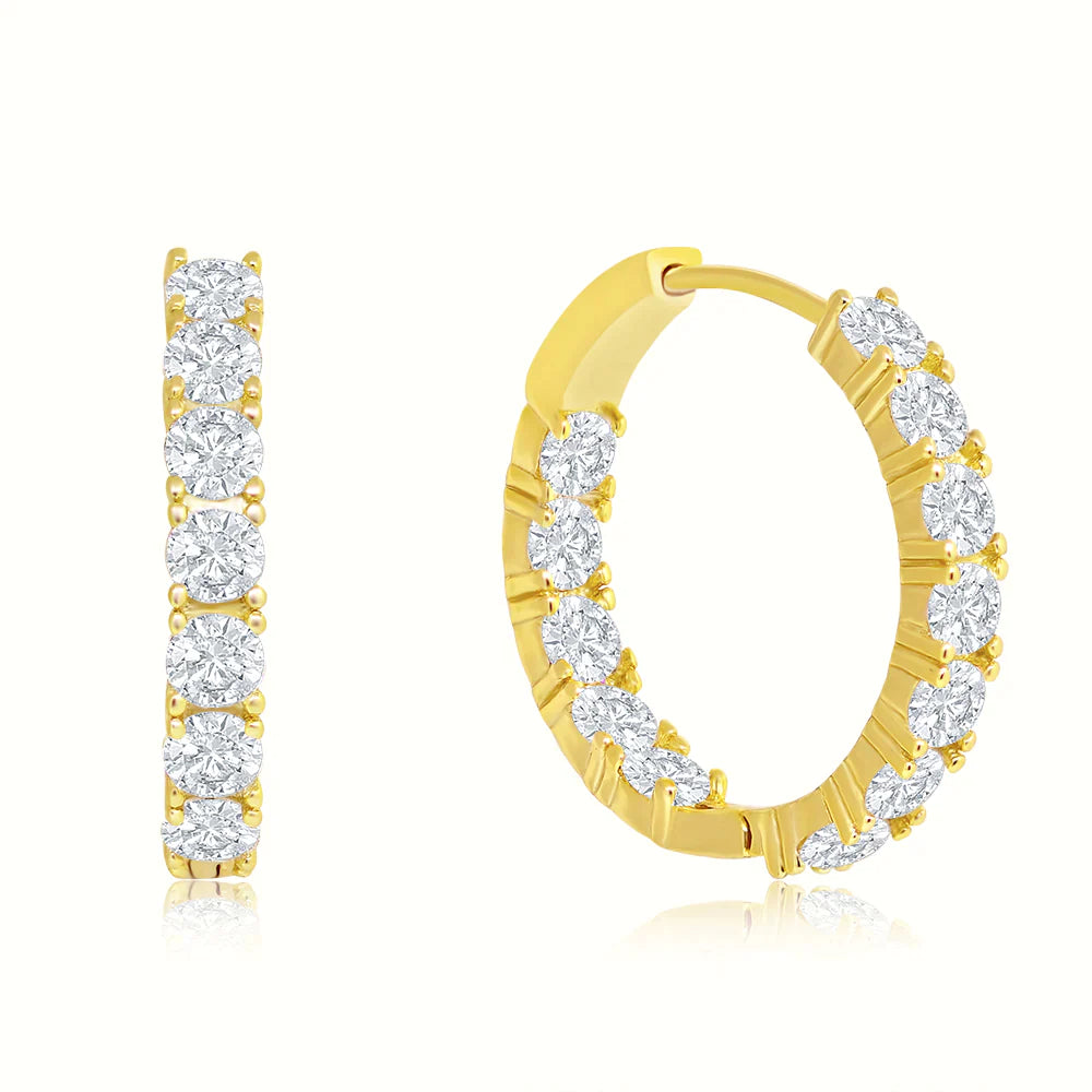 Inside Out Diamond Hoops