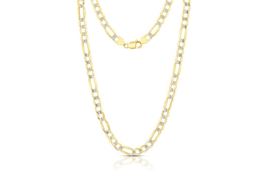 Pave figaro necklace chain 10mm