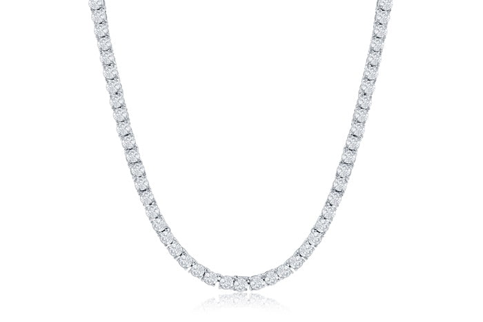 CZ Tennis Necklace NECK39-06 sterling silver