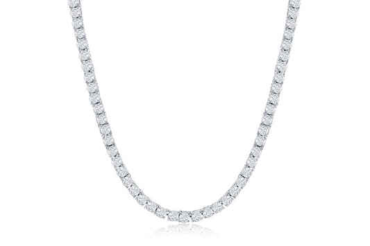 CZ Tennis Necklace NECK39-06 sterling silver